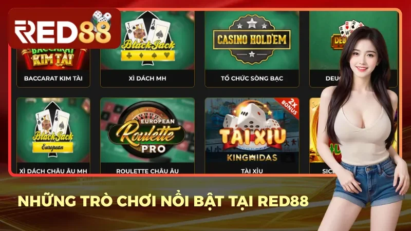 Những trò chơi hấp dẫn có tại Red88